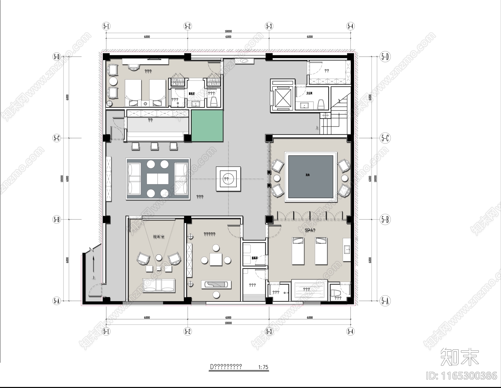 新中式会所cad施工图下载【ID:1165300386】