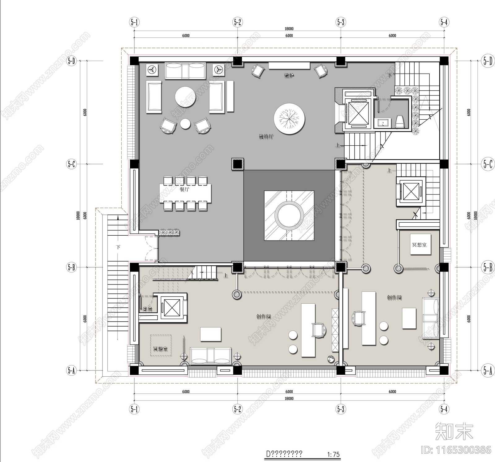 新中式会所cad施工图下载【ID:1165300386】