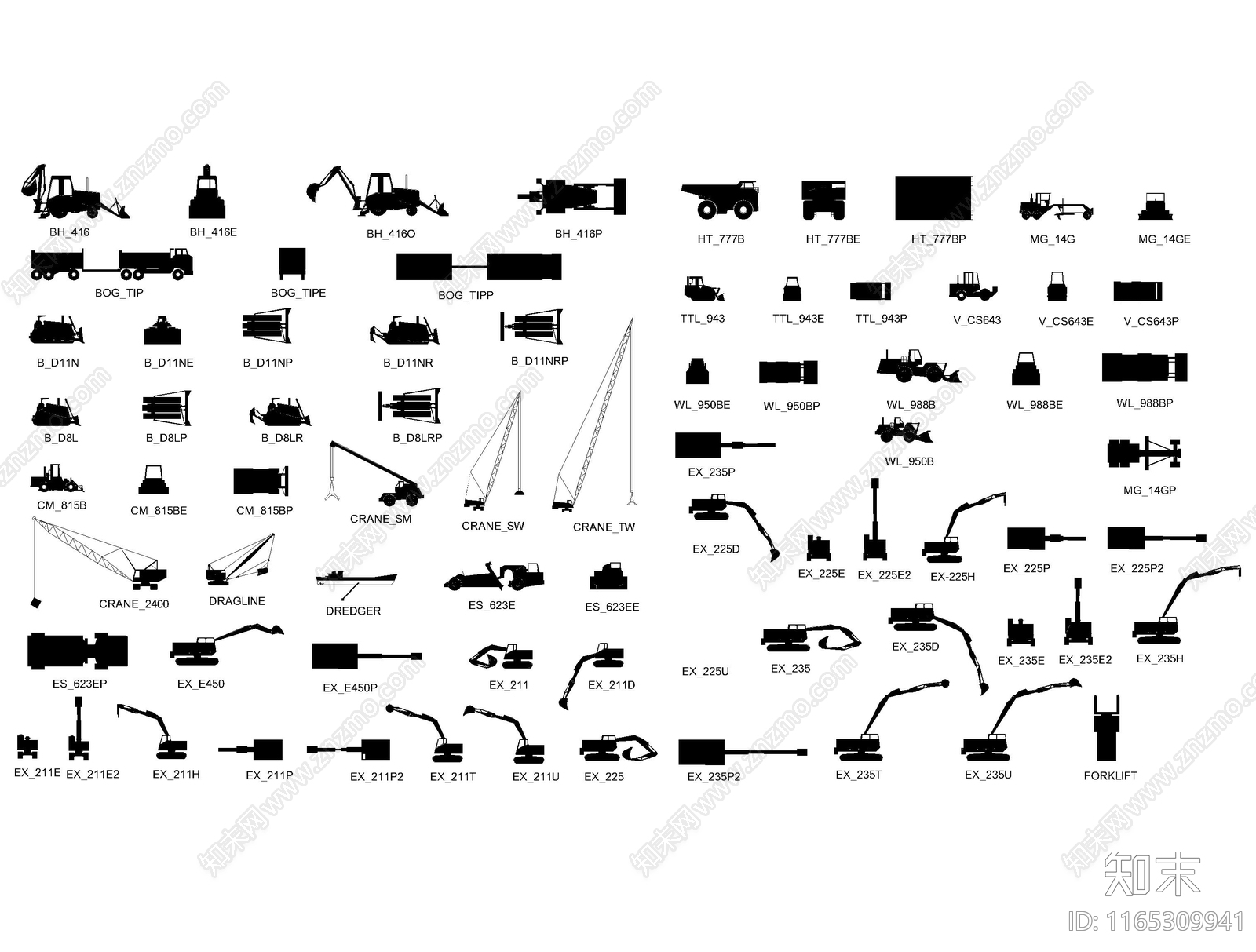 现代交通工具图库CAD图纸