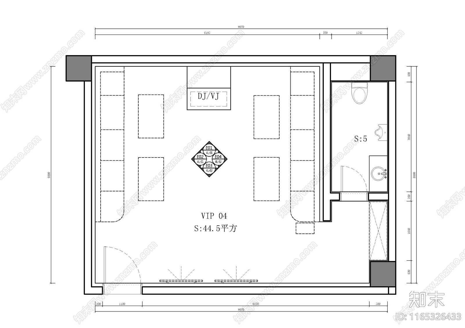 现代KTVcad施工图下载【ID:1165326433】