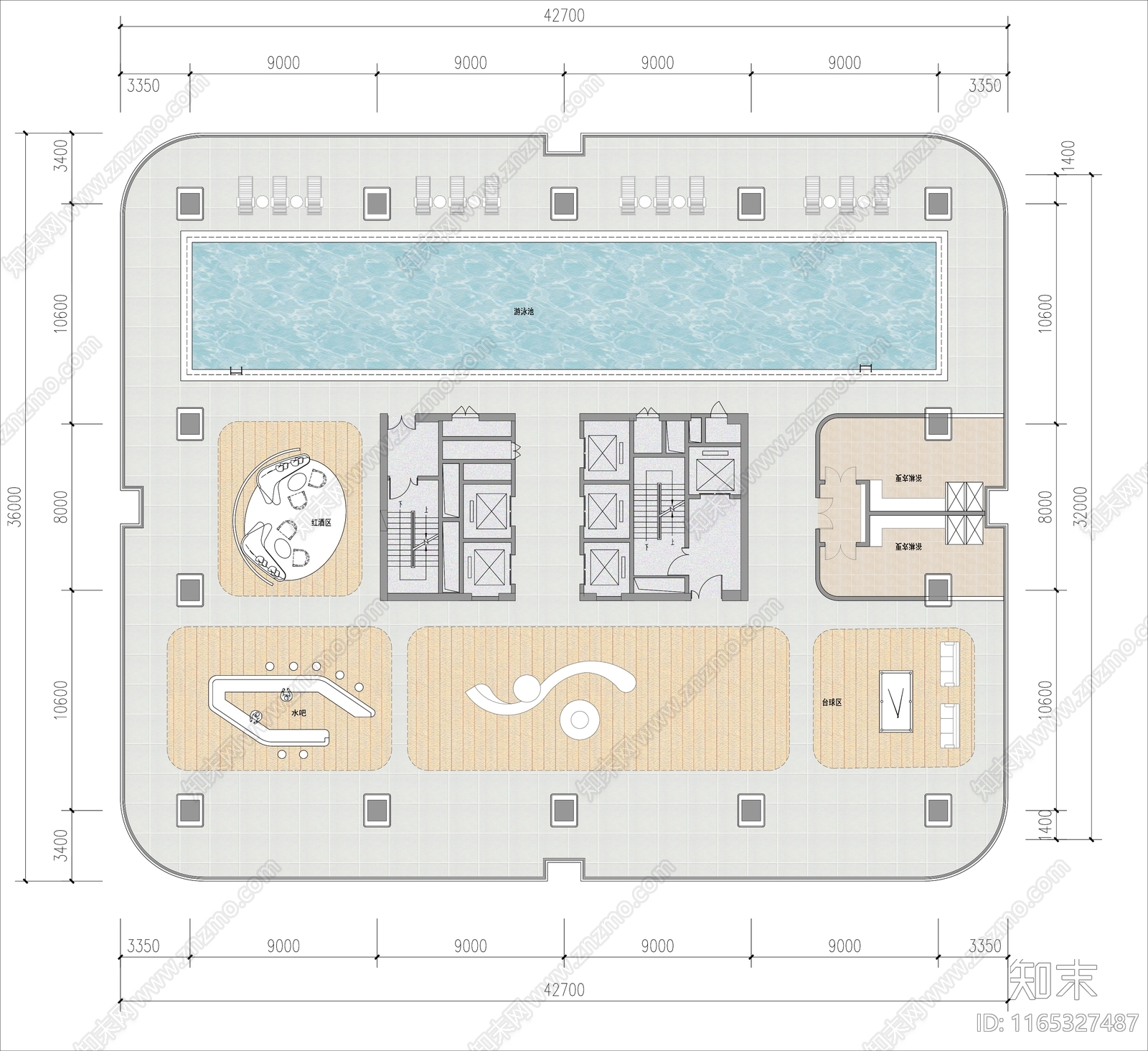 现代酒店建筑施工图下载【ID:1165327487】