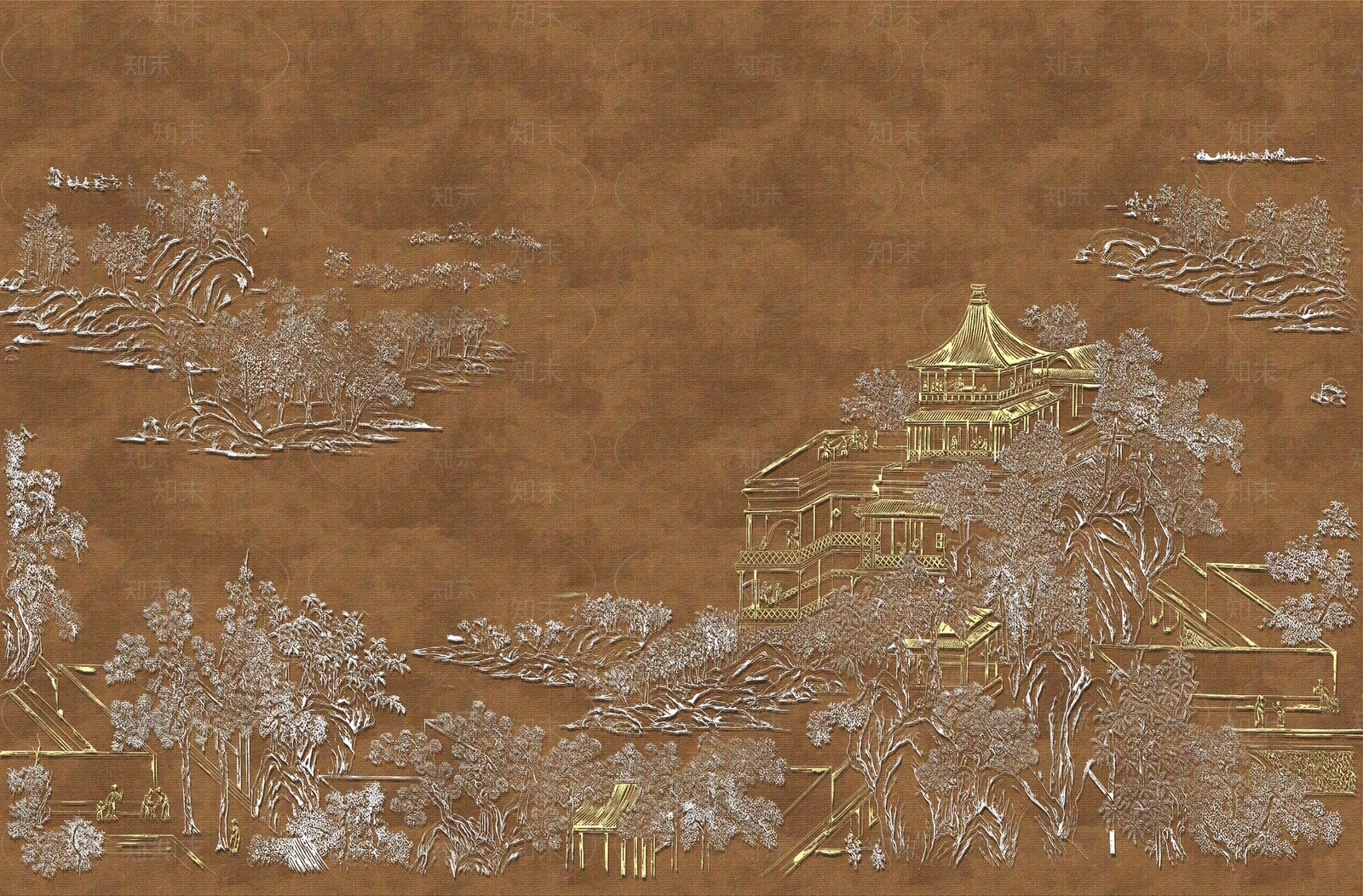 新中式中式壁纸贴图下载【ID:1165327973】_【知末网贴图库】