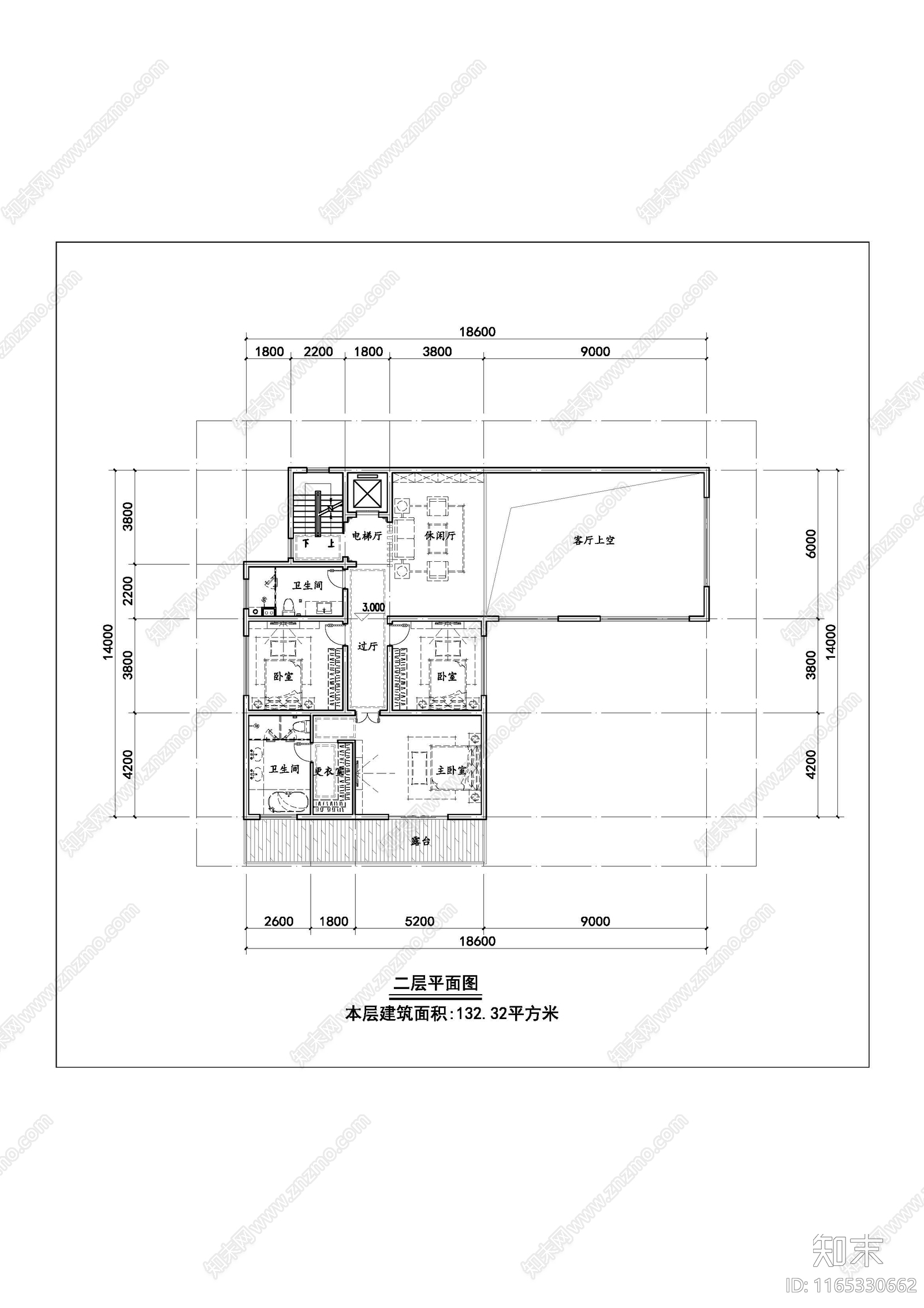 现代新中式别墅建筑施工图下载【ID:1165330662】