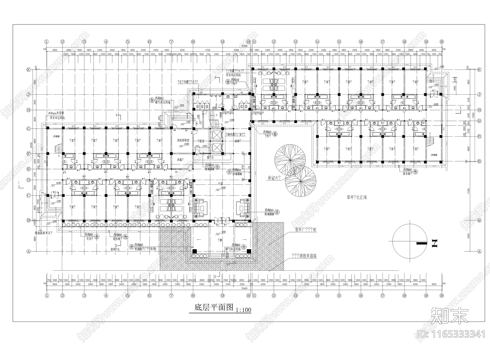 现代酒店建筑施工图下载【ID:1165333341】