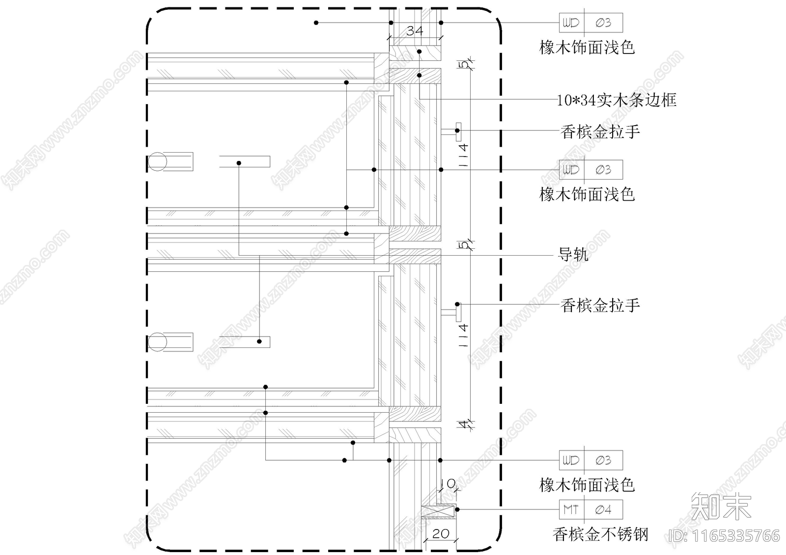 现代家具节点详图cad施工图下载【ID:1165335766】