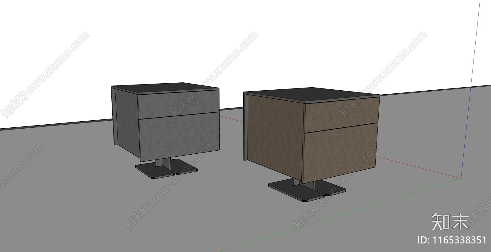 现代意式床头柜SU模型下载【ID:1165338351】