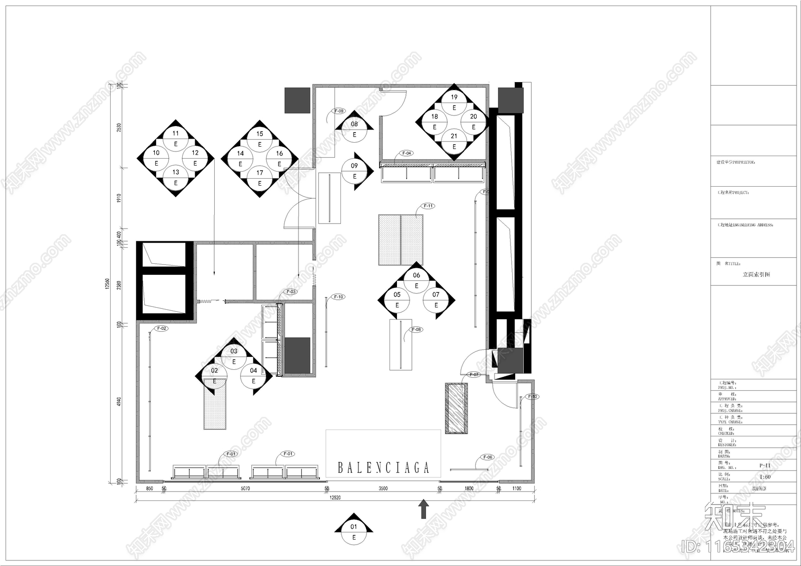 现代服装店cad施工图下载【ID:1165342304】