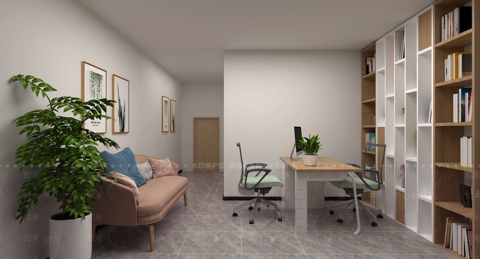现代接待室3D模型下载【ID:1165346644】