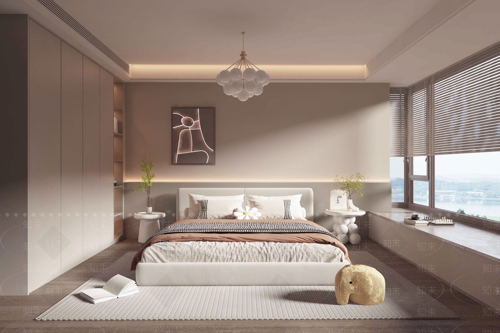 现代简约家居卧室3D模型下载【ID:1165350827】
