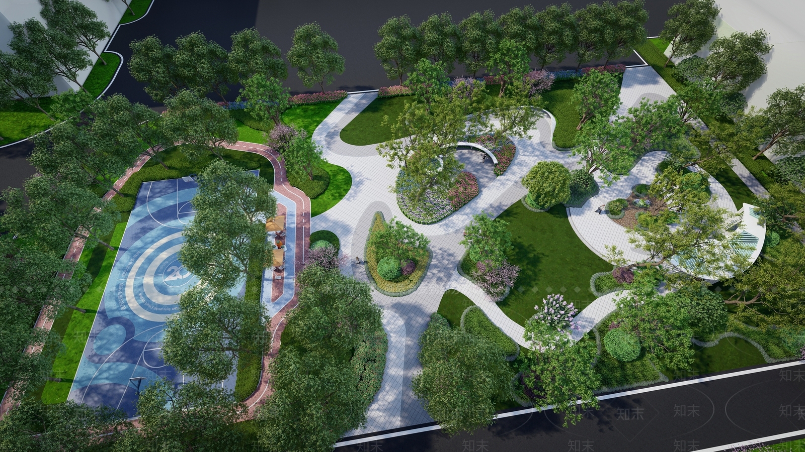 现代办公景观SU模型下载【ID:1165351897】