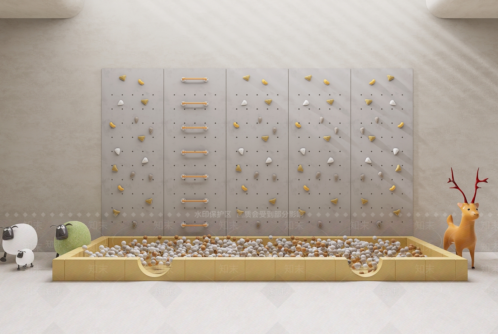 攀岩墙SU模型下载【ID:1165354576】