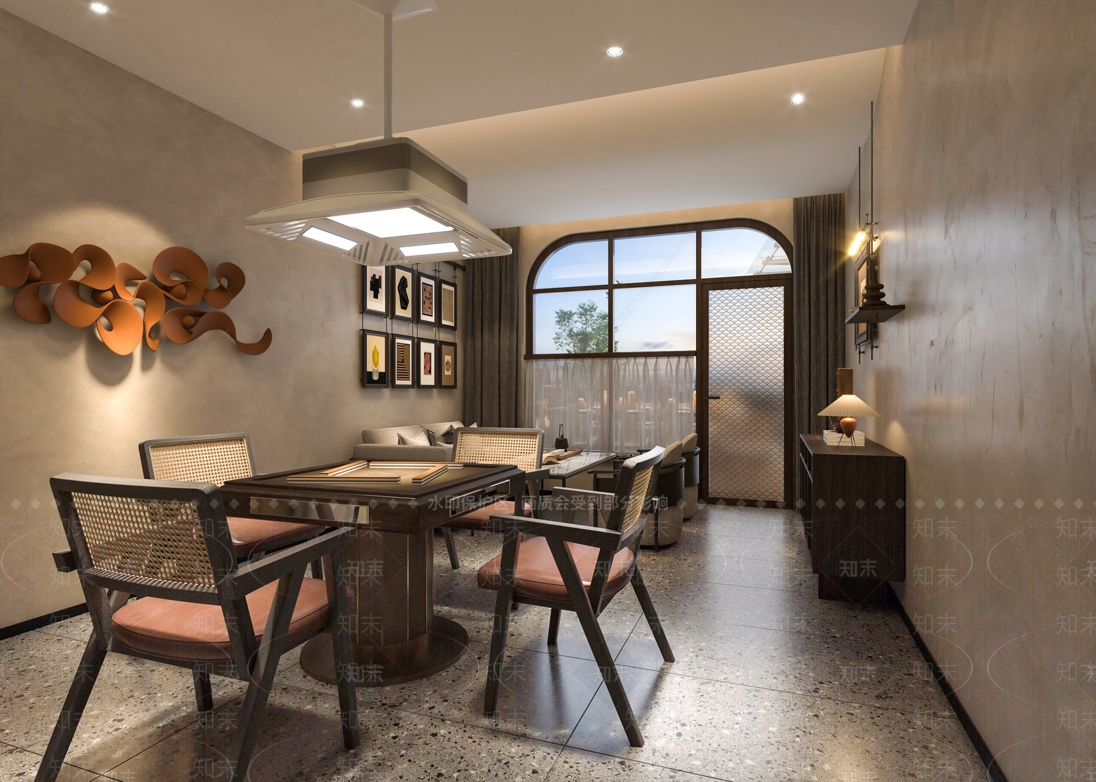 新中式茶餐厅3D模型下载【ID:1165358102】
