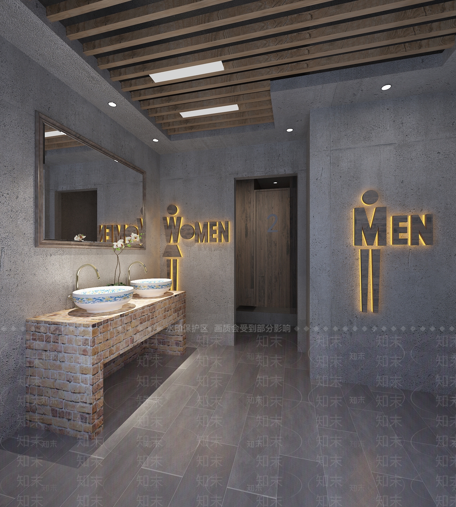 工业公共卫生间3D模型下载【ID:1165360120】