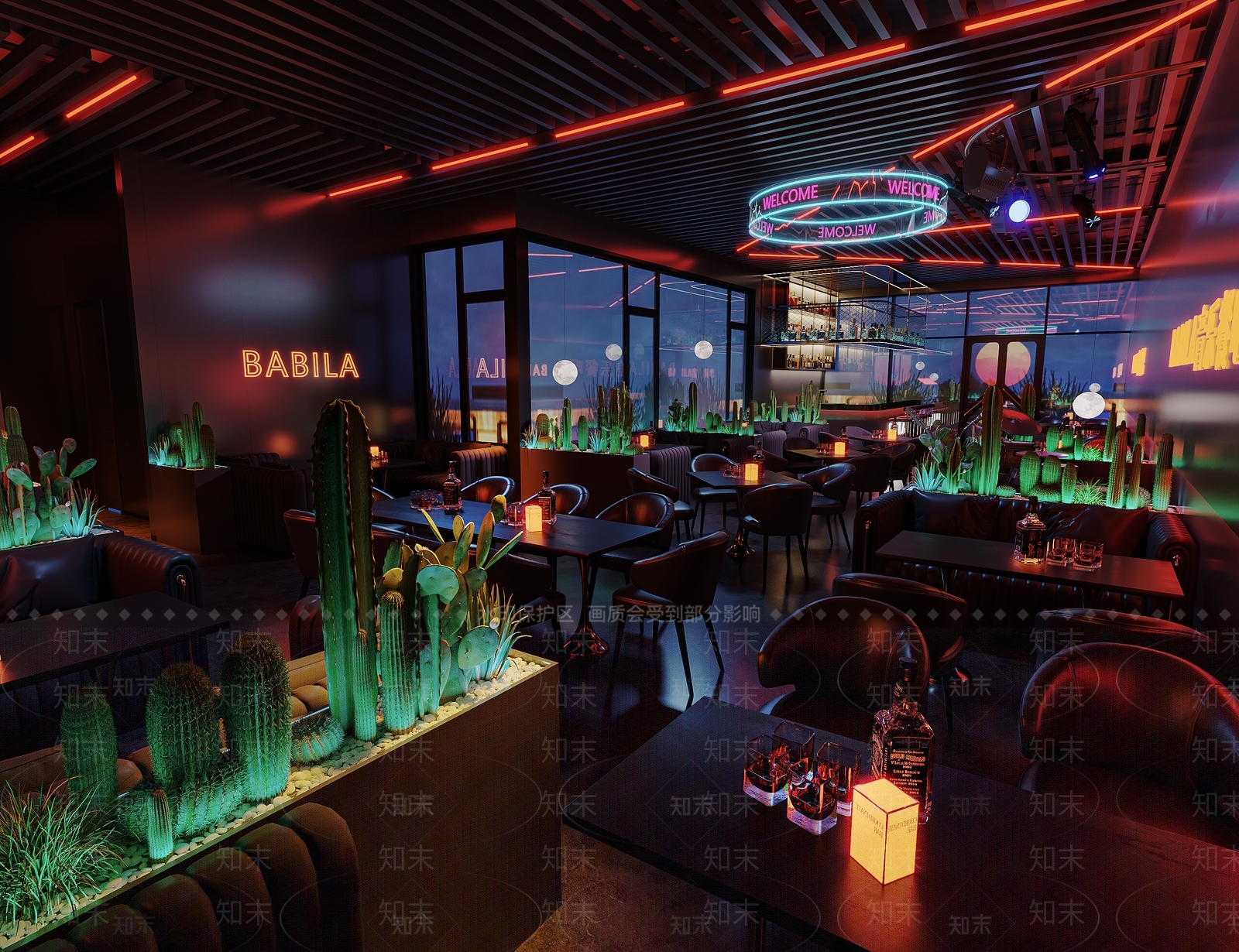 现代工业酒吧3D模型下载【ID:1165361888】