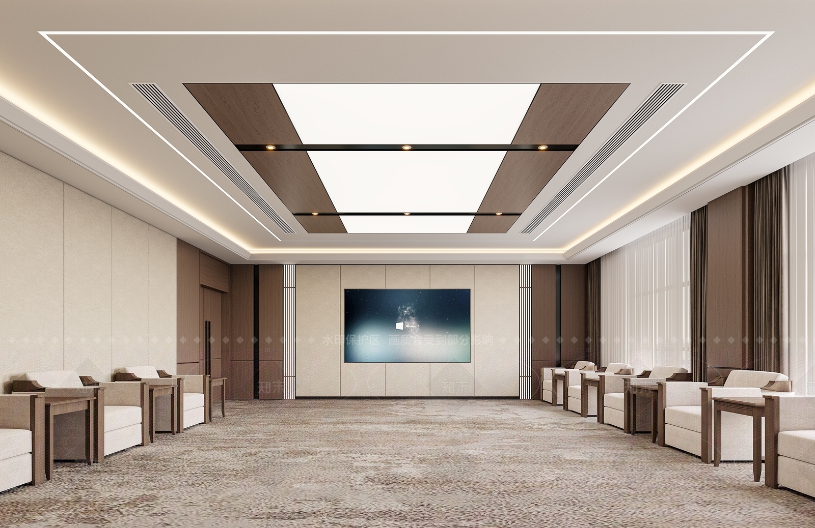 现代会议室3D模型下载【ID:1214644074】