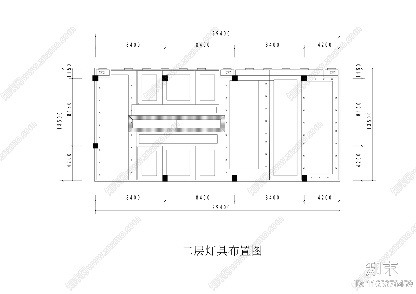新中式展厅cad施工图下载【ID:1165378459】