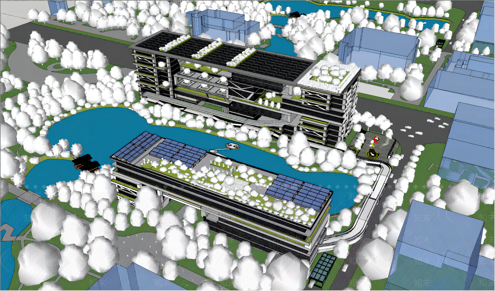 现代其他商业建筑SU模型下载【ID:1165378750】