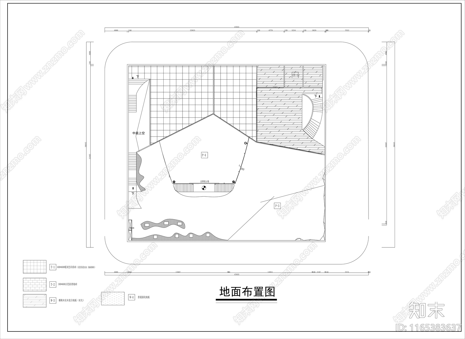 现代展厅cad施工图下载【ID:1165383637】