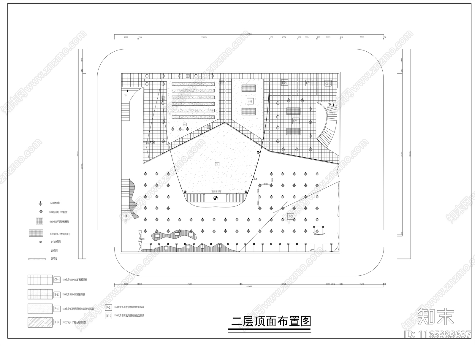 现代展厅cad施工图下载【ID:1165383637】