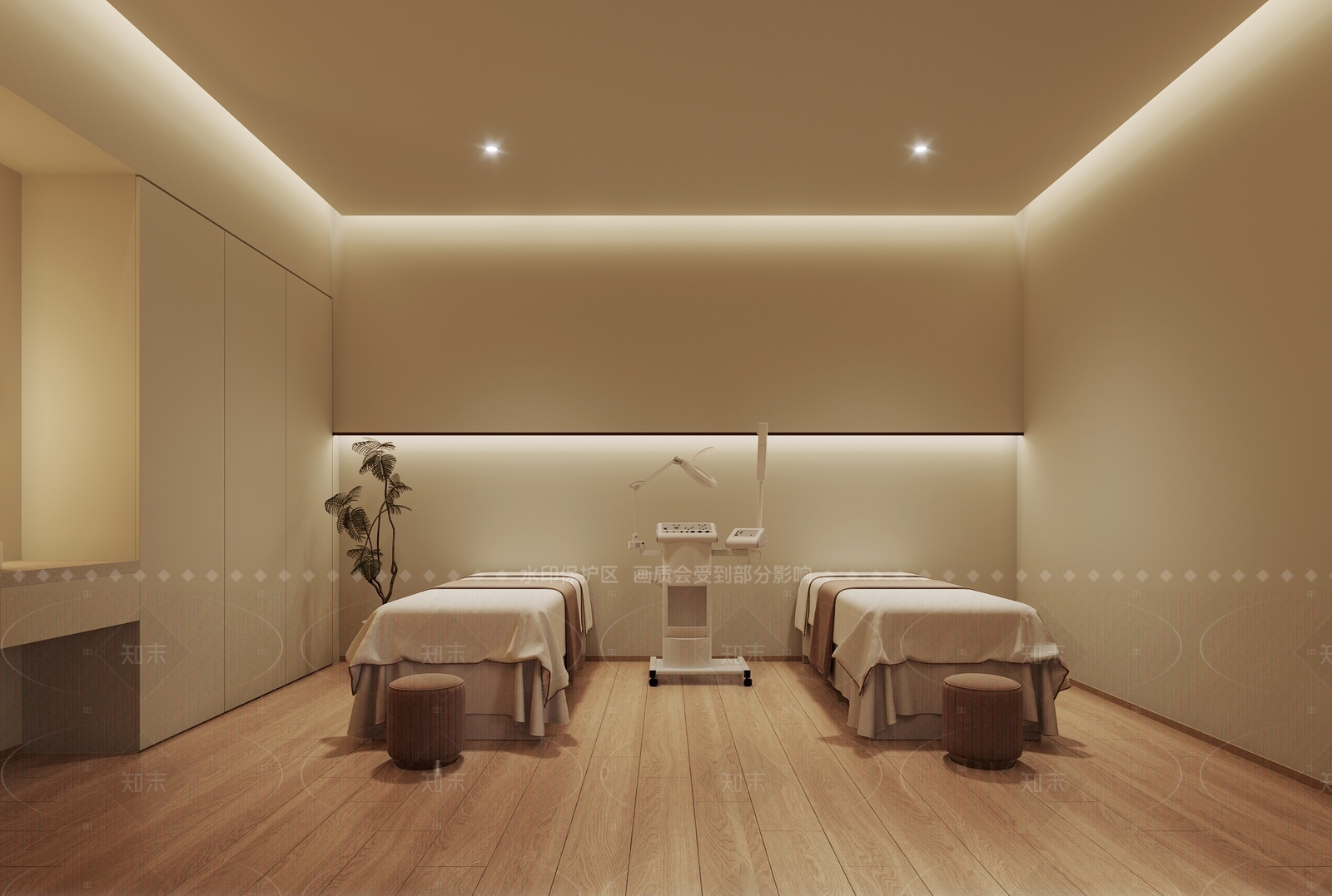 现代奶油美容院3D模型下载【ID:1165385327】