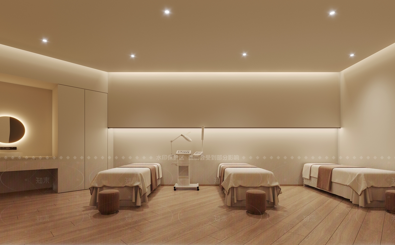 现代奶油美容院3D模型下载【ID:1165385327】