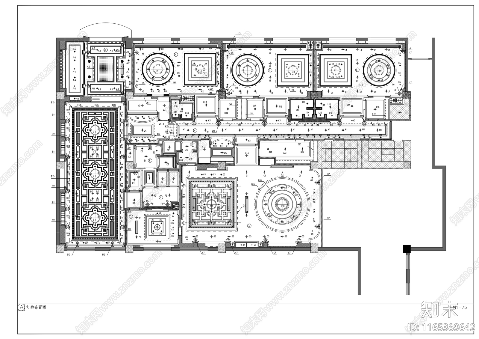 现代会所cad施工图下载【ID:1165389642】