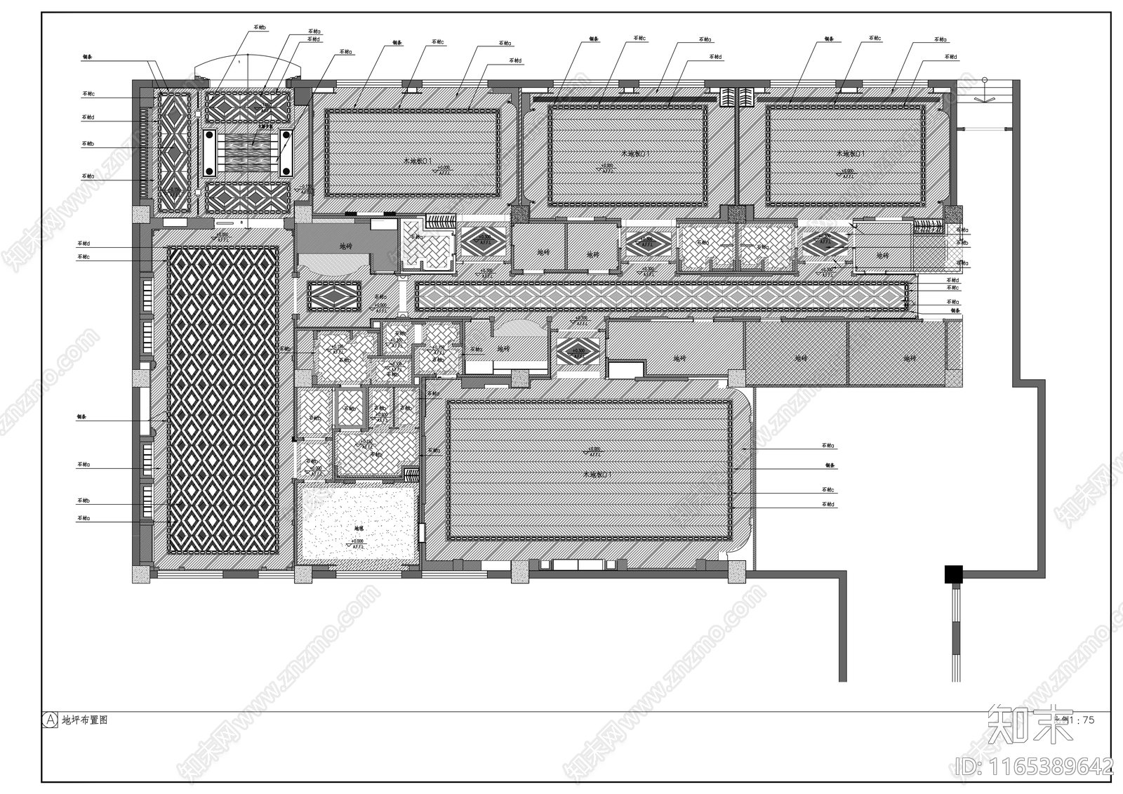 现代会所cad施工图下载【ID:1165389642】