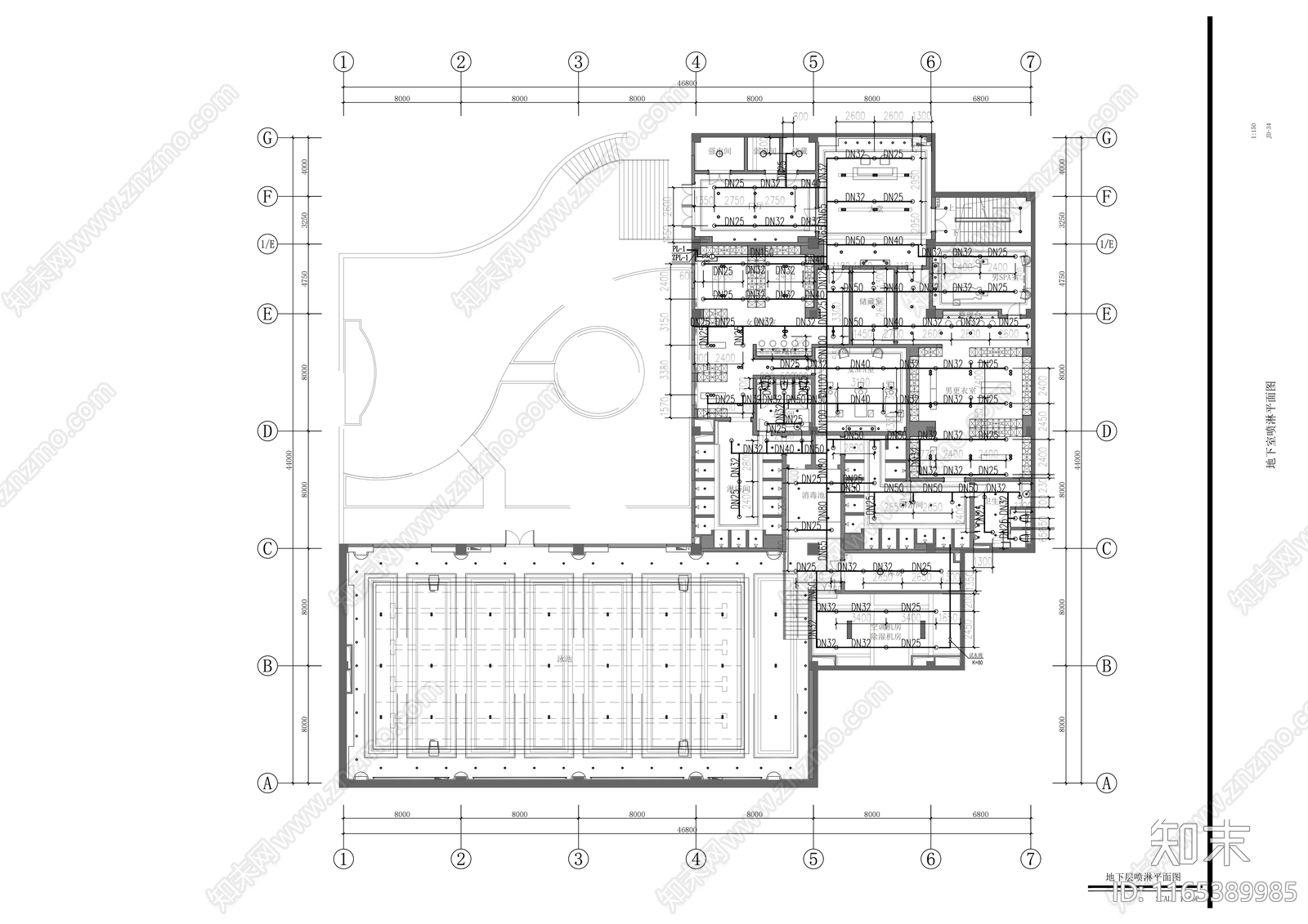 现代会所cad施工图下载【ID:1165389985】