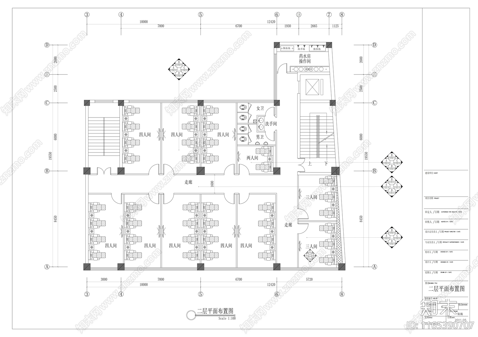 现代会所cad施工图下载【ID:1165390707】