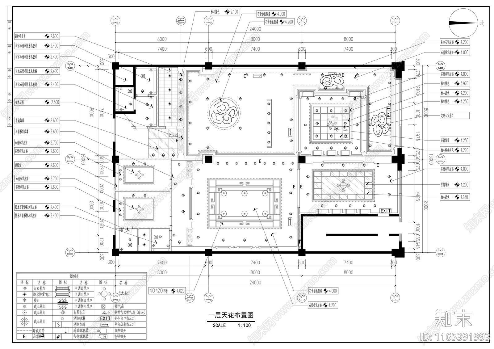 现代茶馆cad施工图下载【ID:1165391993】