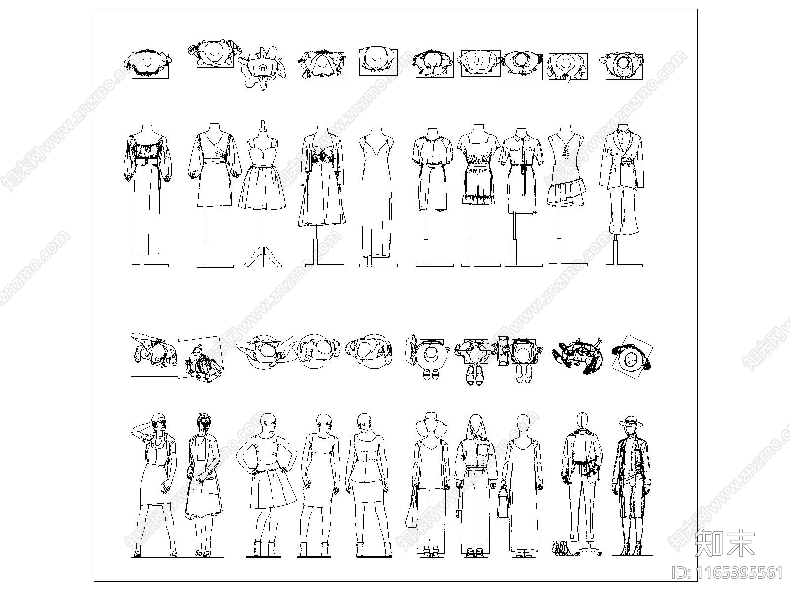 现代服装鞋帽施工图下载【ID:1165395561】