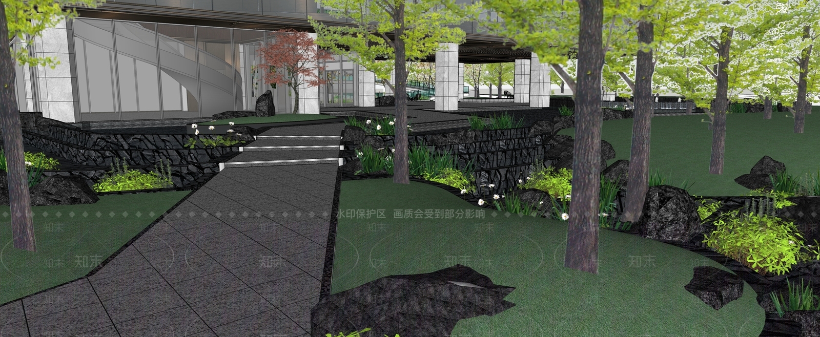 现代口袋公园SU模型下载【ID:1165398546】