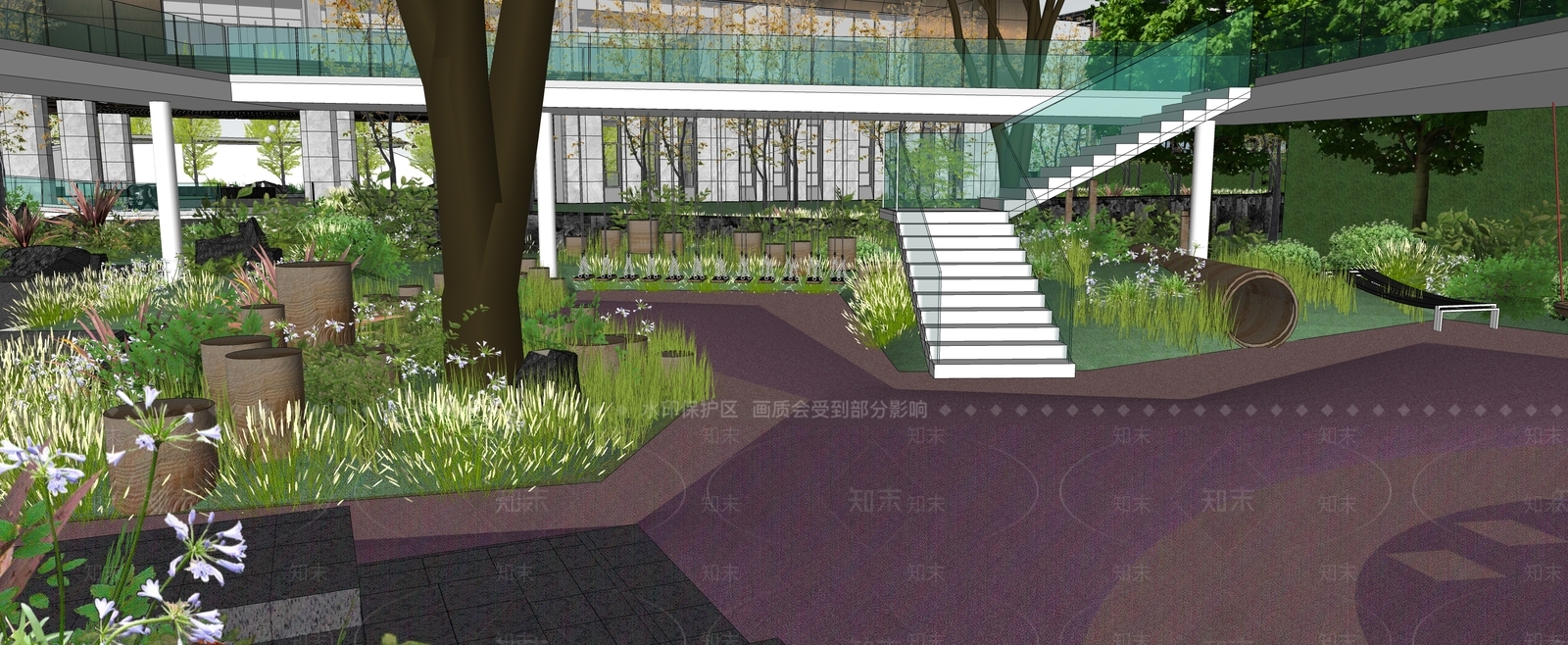 现代口袋公园SU模型下载【ID:1165398546】
