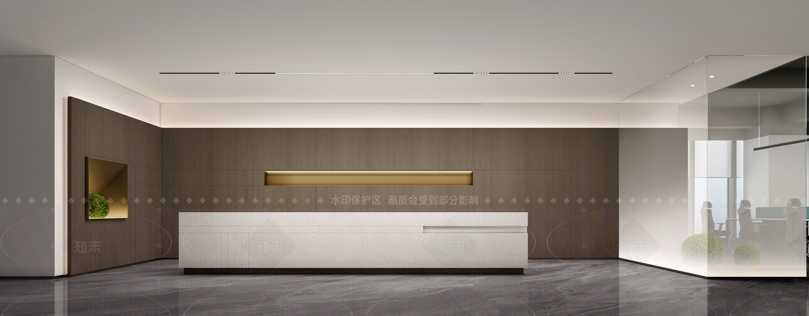 现代办公区3D模型下载【ID:1214648653】