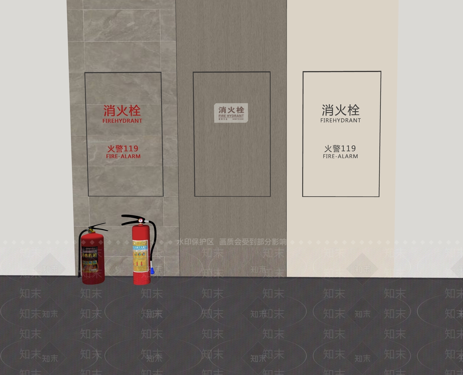 消防栓SU模型下载【ID:1165402382】