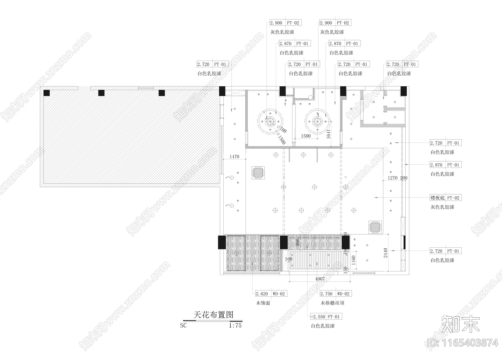 现代茶餐厅cad施工图下载【ID:1165403874】