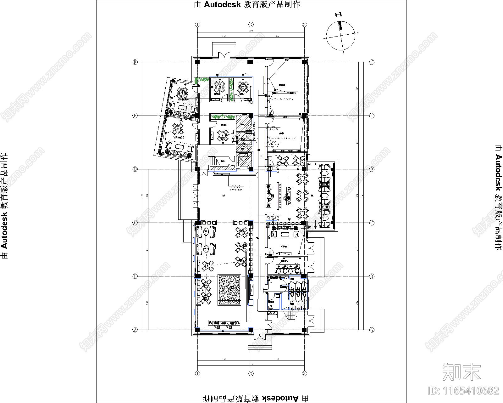 现代轻奢售楼处cad施工图下载【ID:1165410682】