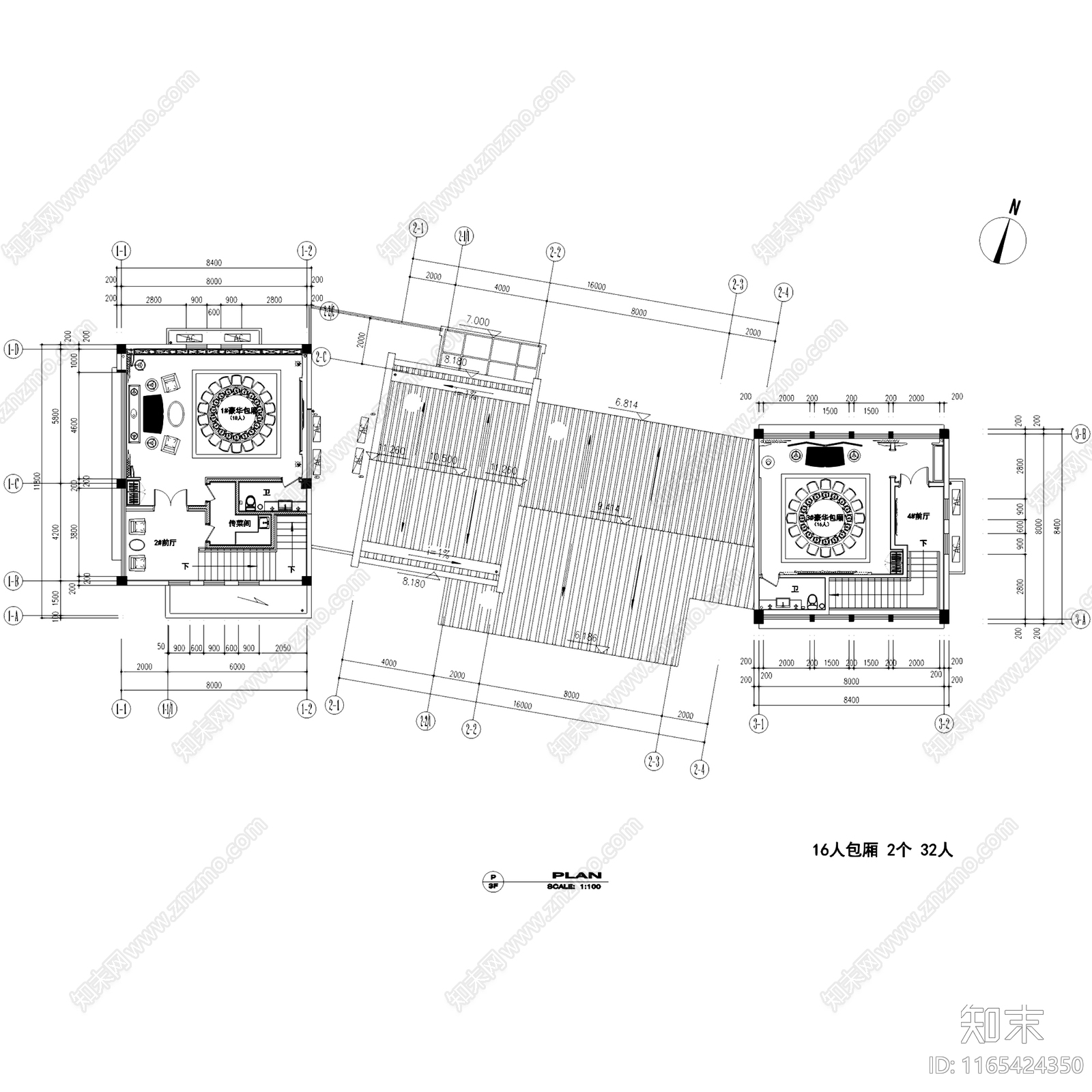 新中式中式无锡雅韵阁大酒店饭店酒楼室内工装cad施工图下载【ID:1165424350】