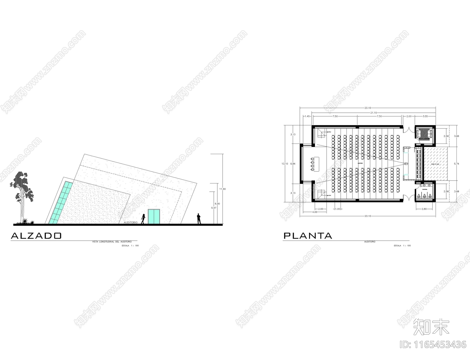 现代会议中心建筑施工图下载【ID:1165453436】