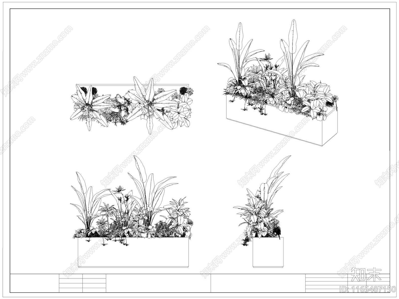 现代花施工图下载【ID:1165487150】