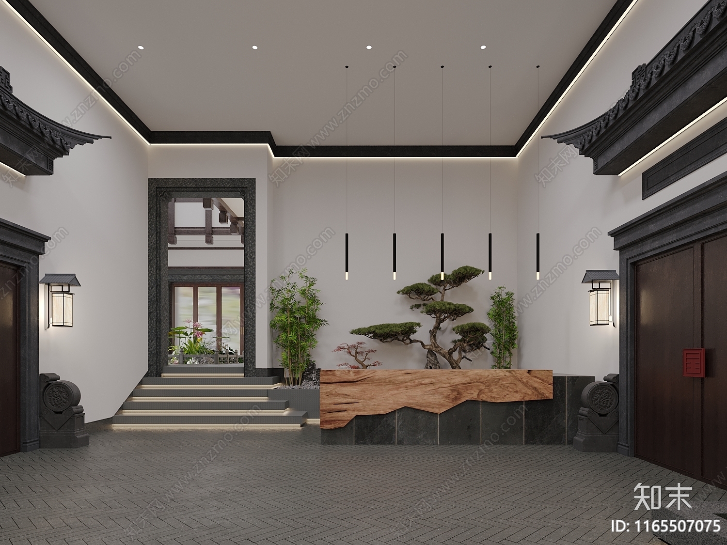 新中式茶餐厅3D模型下载【ID:1165507075】