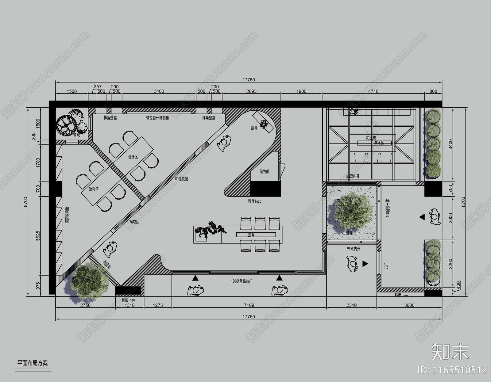 景观平面图cad施工图下载【ID:1165510512】