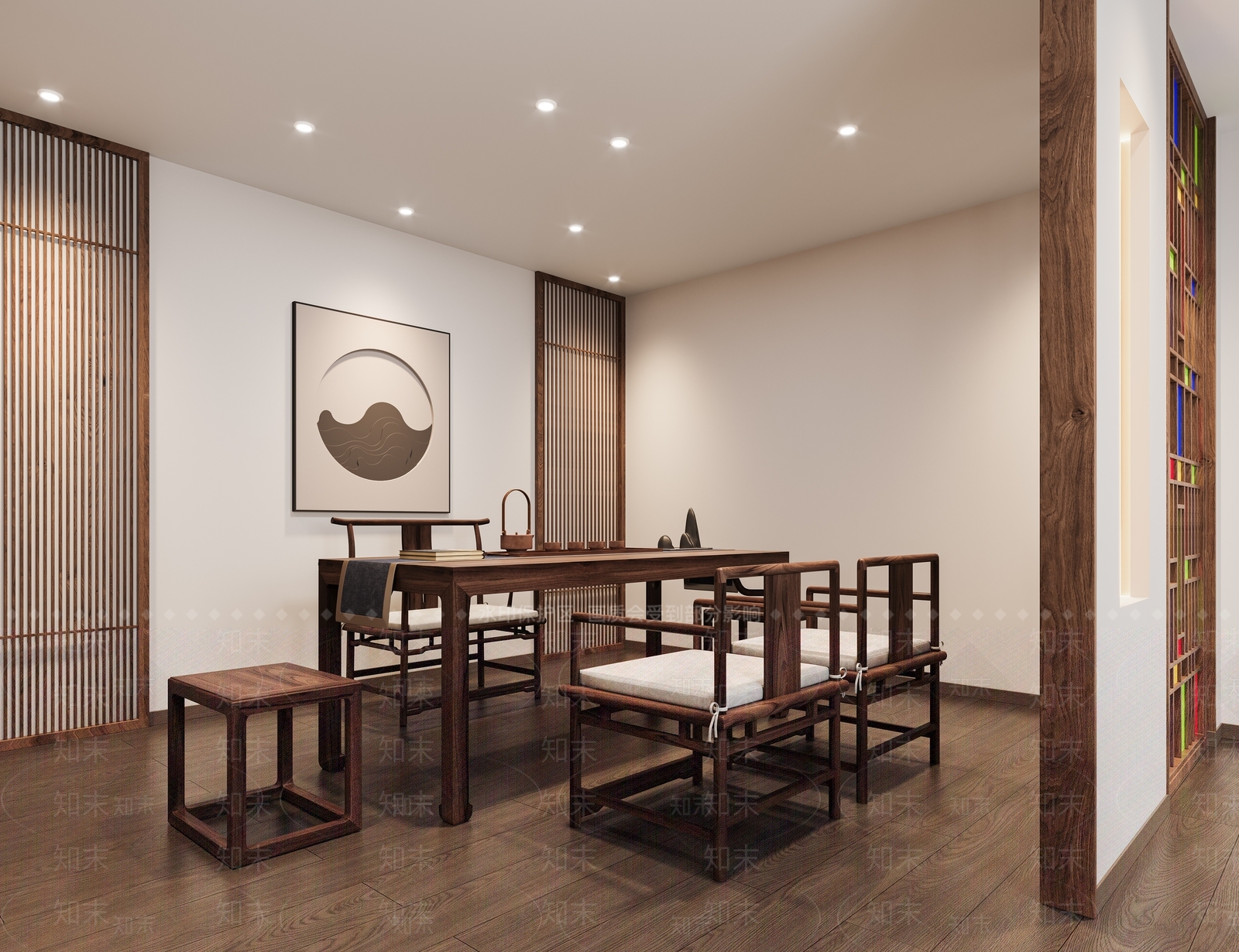 新中式现代茶叶店3D模型下载【ID:1165510762】