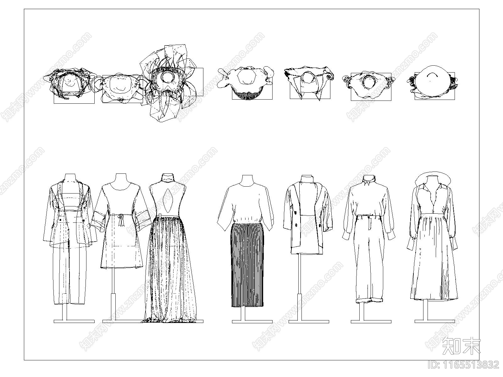 现代服装鞋帽施工图下载【ID:1165513832】