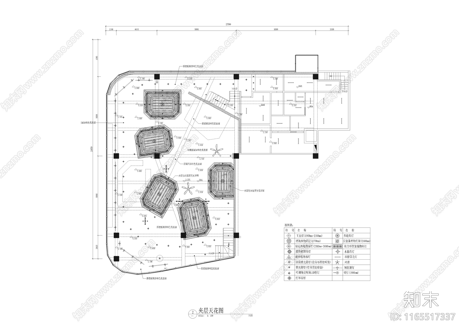 现代中餐厅cad施工图下载【ID:1165517337】