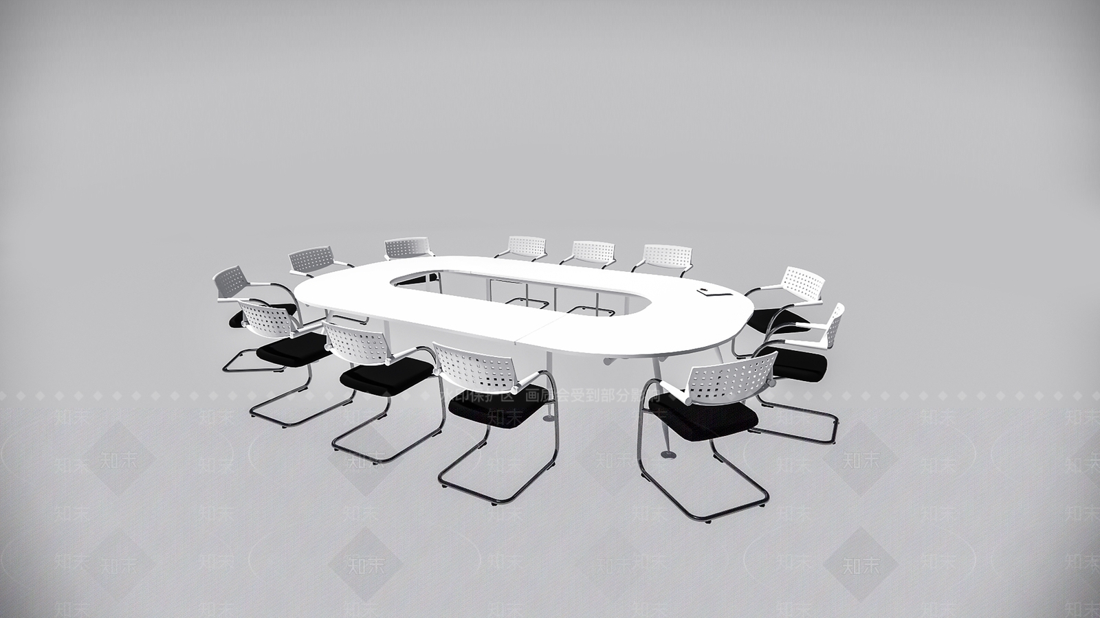 现代极简会议室SU模型下载【ID:1165526184】