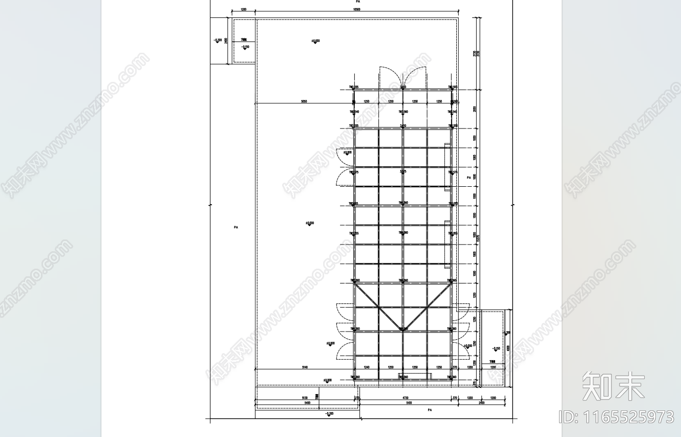 现代民宿建筑cad施工图下载【ID:1165525973】