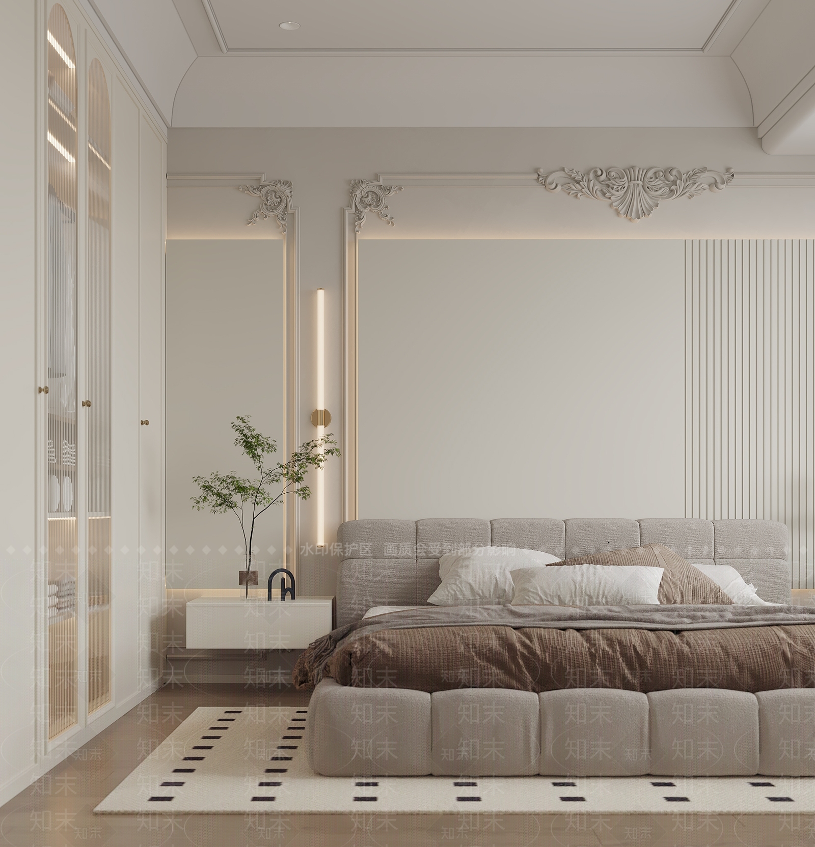 白色梳妆台梳妆台3D模型下载【ID:1227477535】