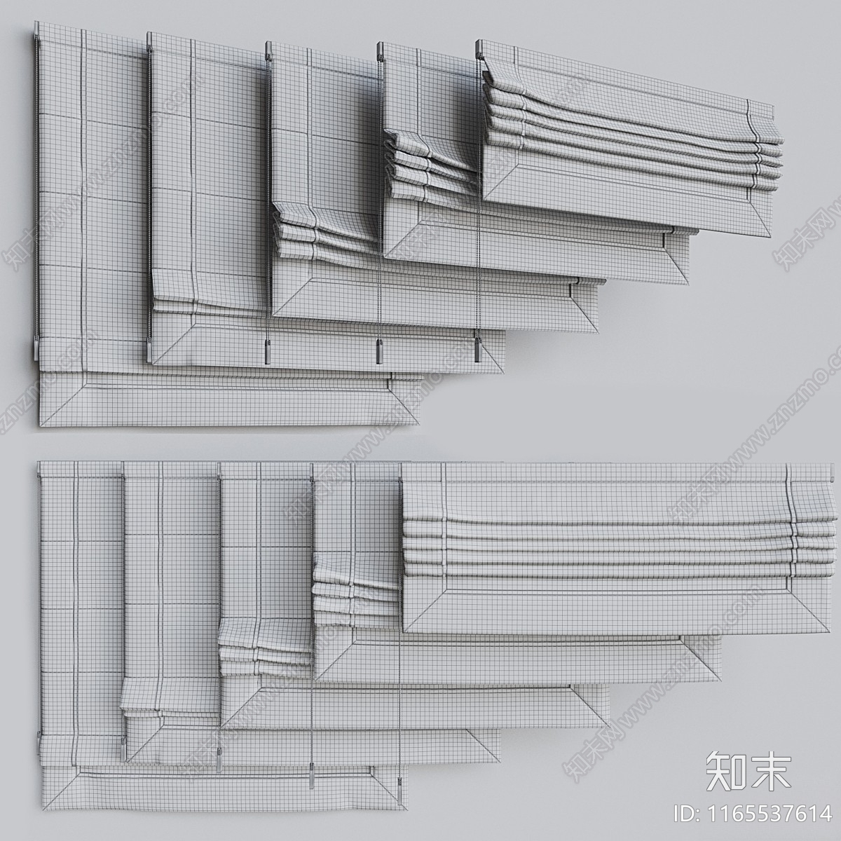 通用窗帘3D模型下载【ID:1165537614】