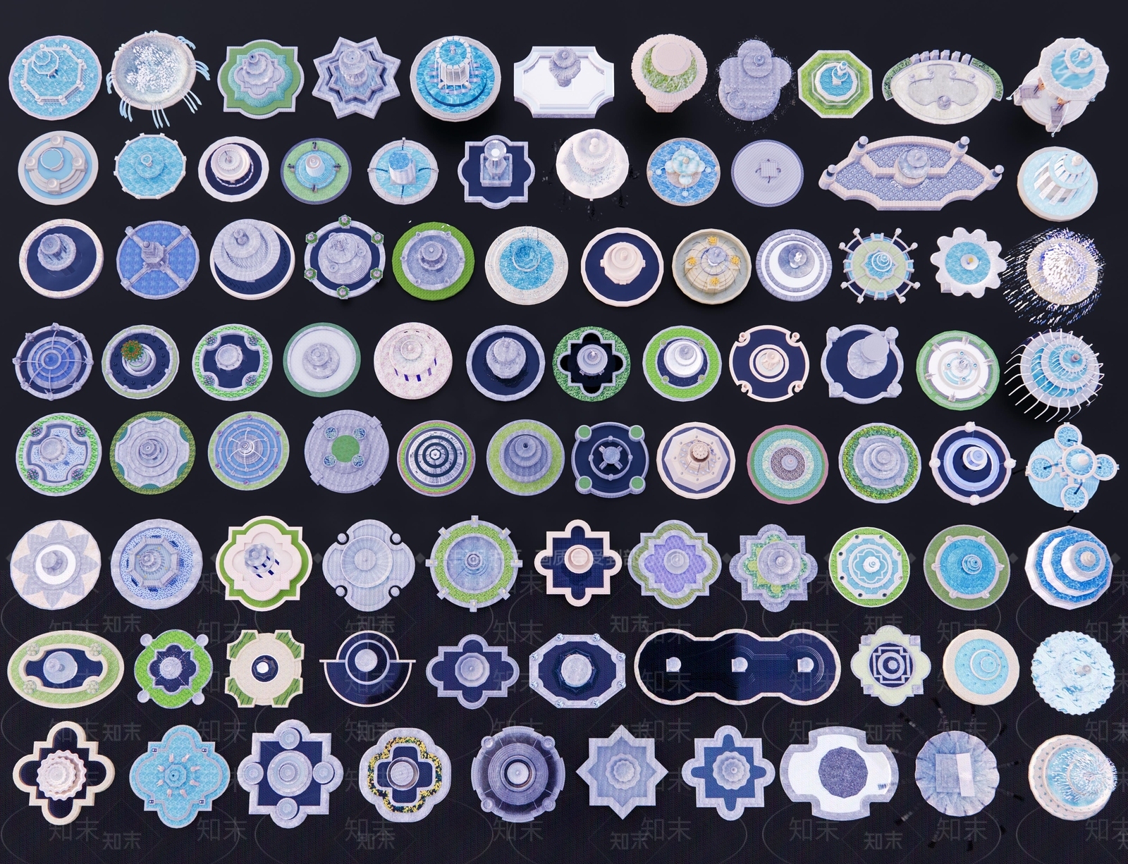 欧式喷泉SU模型下载【ID:1165538753】